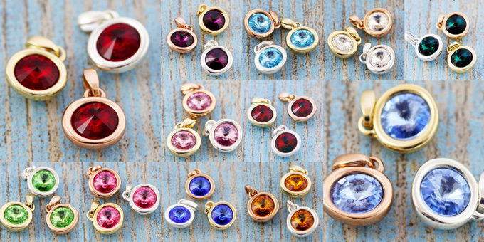 Collection of birthstones.